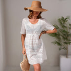 Damen luftige Häkel-Strandkleid R&B