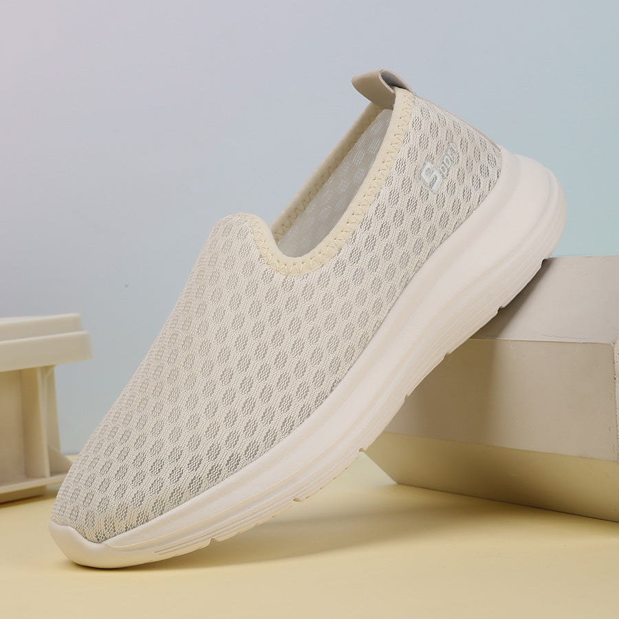 Damen nan ultraleichter Strick-Schlupfschuh mit nahtlosem Obermaterial, gepolsterter Komfortsohle und flexibler Laufsohle R&B