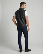 Bikerjacke Herren Leder mit Fell