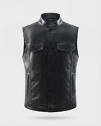 Bikerjacke Herren Leder mit Fell