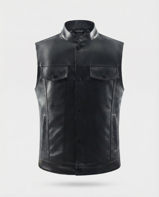 Bikerjacke Herren Leder mit Fell