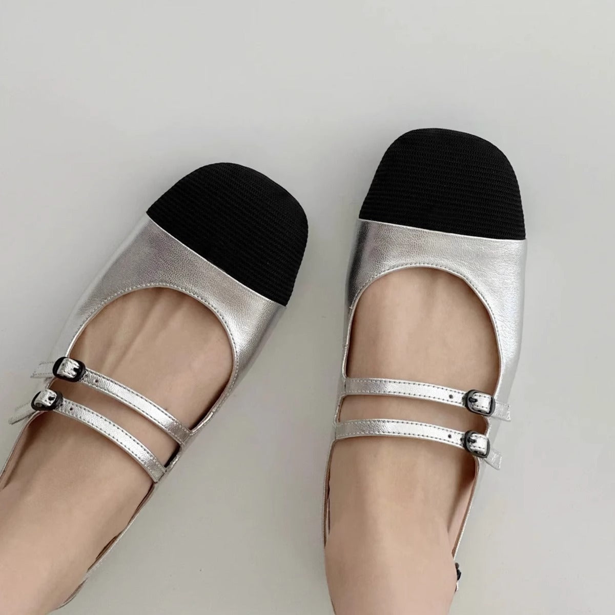 Damen Sling-Ballerinas mit dekorativen Schnallen R&B