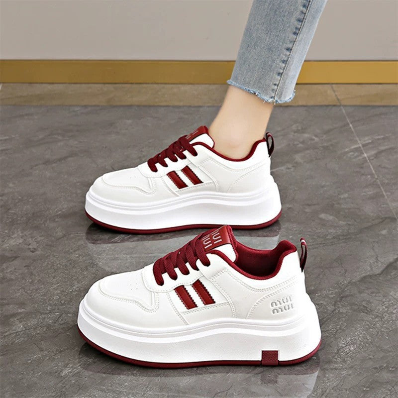 Damen Trendige Plateau-Sneaker mit weicher Polsterung und rutschfester Sohle R&B