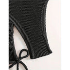 Damen Bikini-Set mit asymmetrischem Oberteil und femininer Rüschendetail R&B