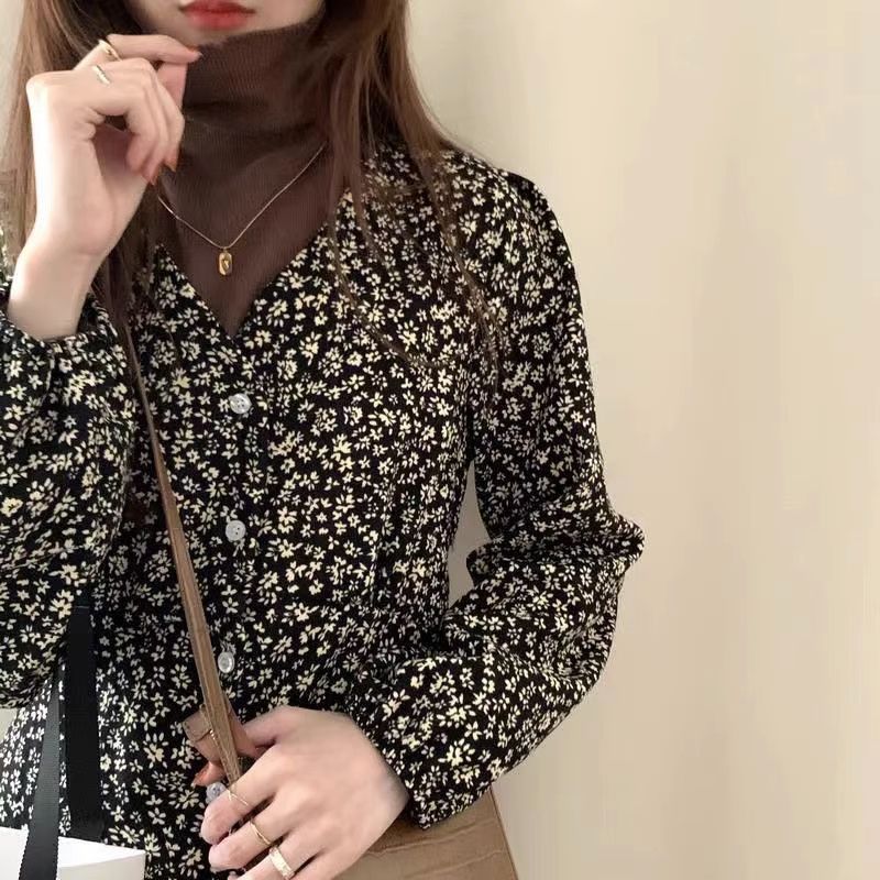 Damen Maxikleid mit modernem Leopardenmuster und eleganten Puffärmeln R&B