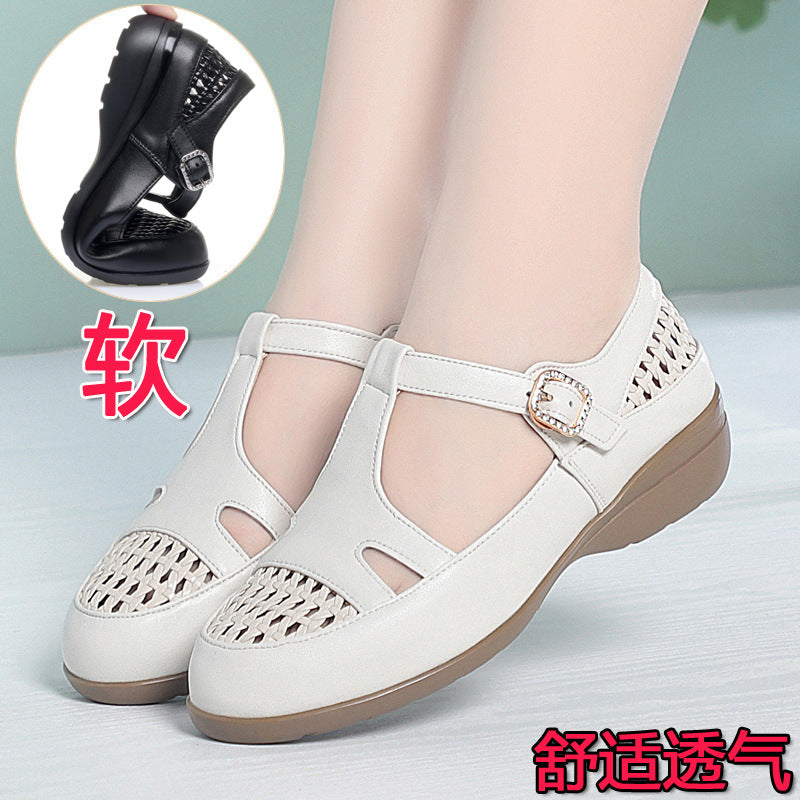 Damen Riemchensandalen mit komfortablem Fußbett und modischem Schnallenakzent