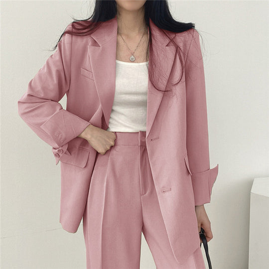 Damen elegantes Blazer-Set mit weitem Schnitt R&B
