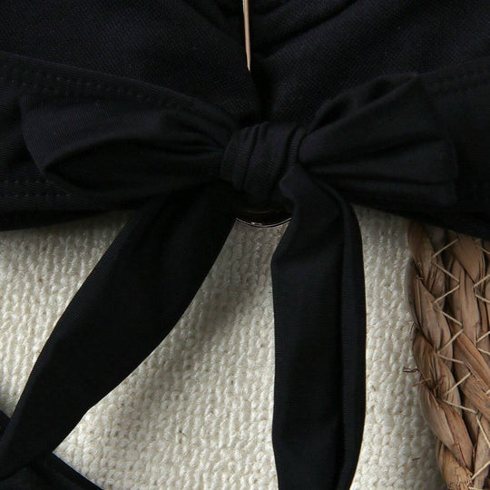 Damen Bikini mit modischem Knotendesign und elegantem Goldakzent R&B