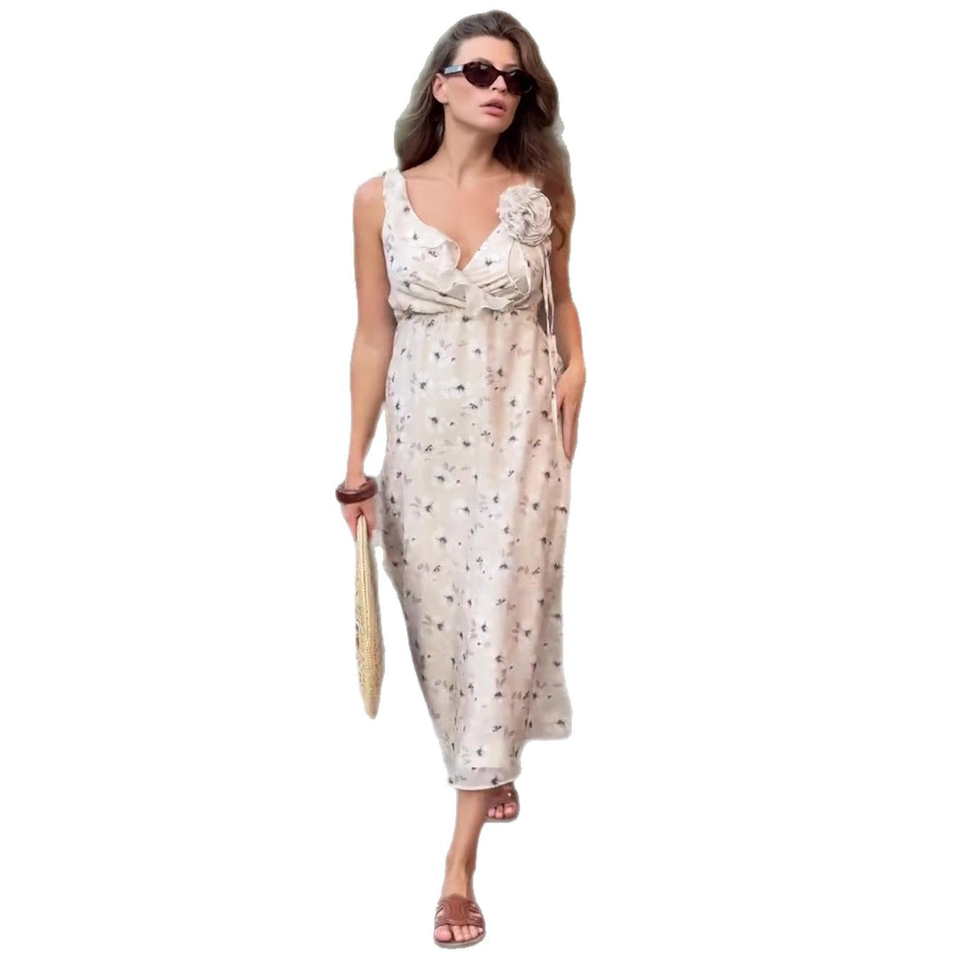 Damen Sommerliches Maxikleid mit floralen Muster R&B