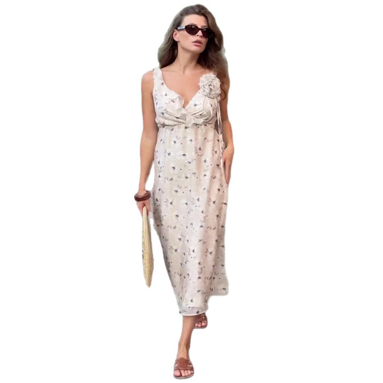 Damen Sommerliches Maxikleid mit floralen Muster R&B