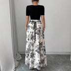 Damen Elegantes Maxikleid mit floralem Design und tailliertem Schnitt R&B