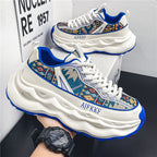 Damen Sportliche und modische Sneakers mit auffälligem Muster R&B