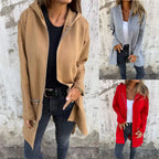 Damen Elegante Strickjacke mit Reißverschluss und Taschen R&B
