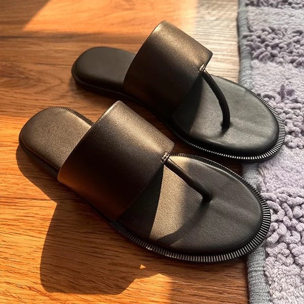 Damen Zehentrenner-Sandalen mit breitem Riemen und ergonomischem Fußbett R&B