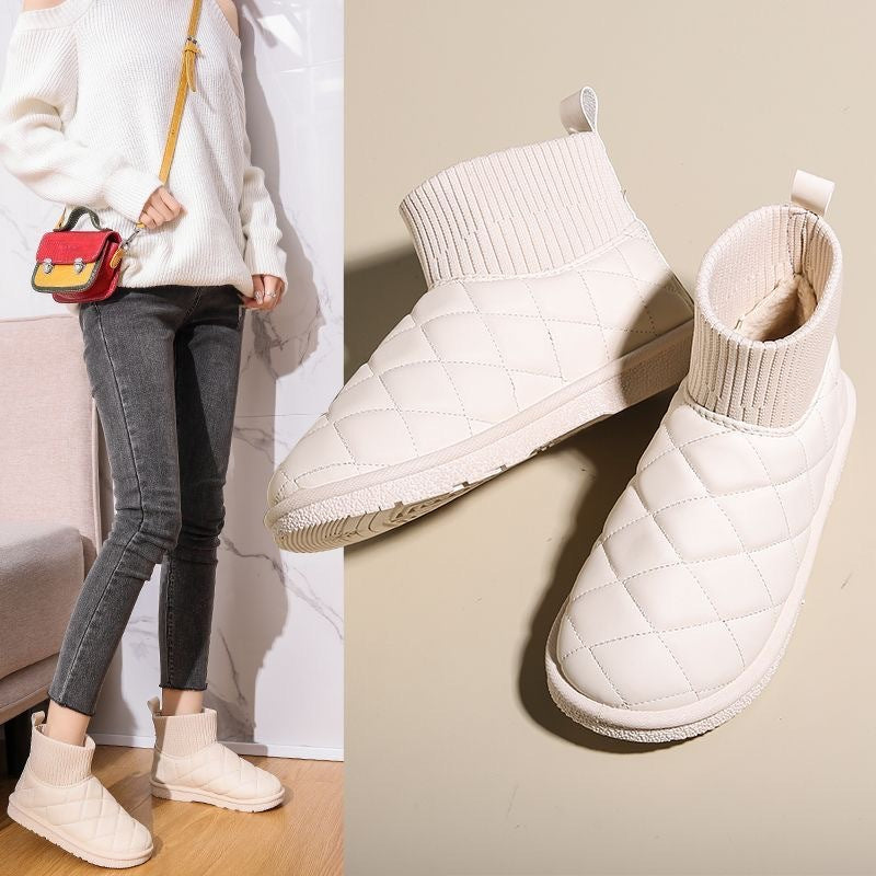Damen Bequeme und stylische Winterboots mit elastischem Schaft und rutschfester Sohle R&B