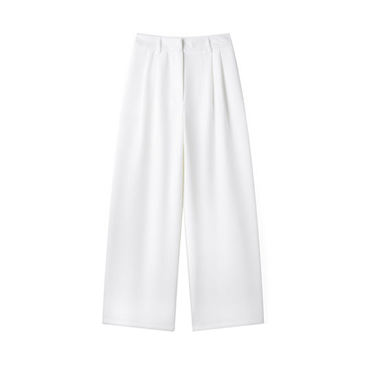 Damen weit geschnittene High-Waist-Stoffhose R&B