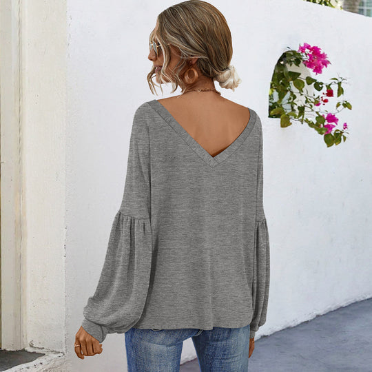 Damen Off-Shoulder Bluse mit voluminösen Ärmeln und modernem Schnitt R&B