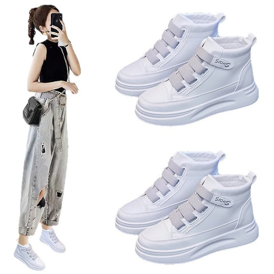 Damen Sportliche High-Top Sneakers mit verstellbaren Riemen R&B