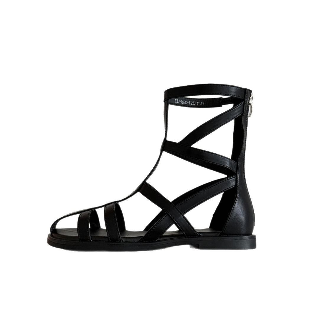 Damen Bequeme und moderne Sandalen mit dekorativen Riemen R&B