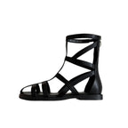 Damen Bequeme und moderne Sandalen mit dekorativen Riemen R&B