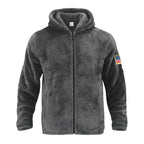 Herren kuscheliger Fleece-Hoodie mit Kapuze und Reißverschluss R&B