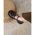 Damen elegante Mary Jane Loafers mit modischem Riemchen und komfortablem Fußbett R&B