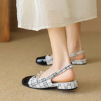 Damen Slingback-Ballerinas mit eleganter Schnallenverzierung