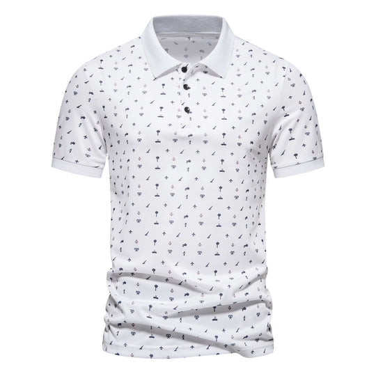 Herren Polohemd mit stilvollem Allover-Muster R&B