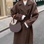 Damen Oversize Wintermantel mit elegantem Revers und praktischen Taschen R&B