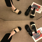 Damen Elegante Ballerina-Schuhe mit Perlenverzierung und bequemen Riemen R&B
