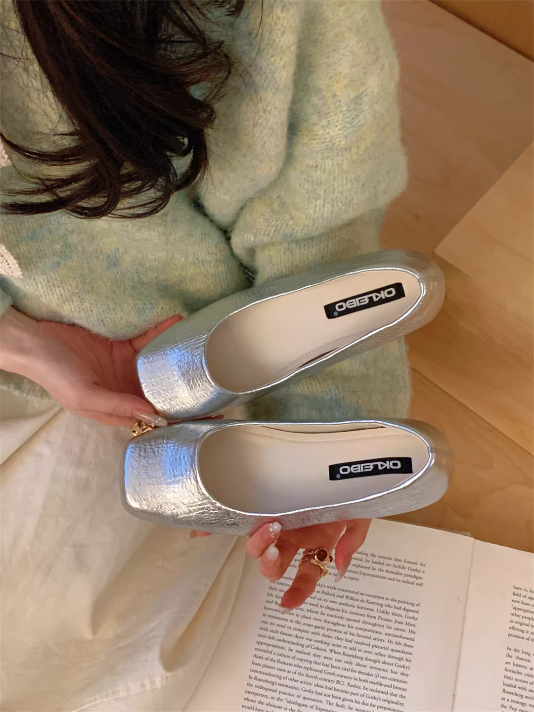 Damen Ballerinas mit polka Punkte Design und komfortablem Innenfutter R&B