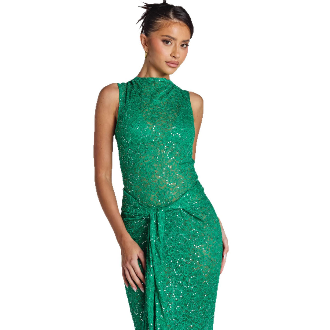 Damen Glamouröses Abendkleid mit aufwendigem Paillettenbesatz und figurbetontem Schnitt R&B
