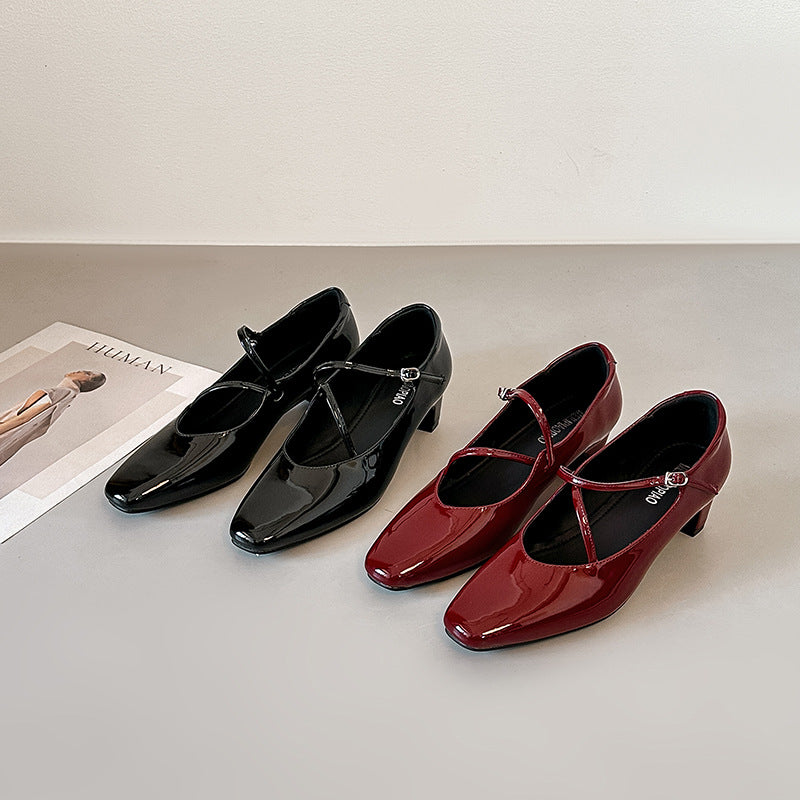 Damen Elegante Mary Jane Schuhe mit modischem Riemchen R&B