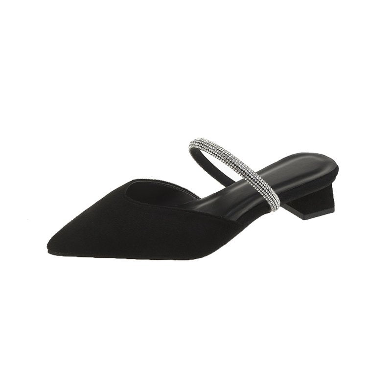 Damen elegante Slingback-Pumps mit funkelndem Riemen R&B
