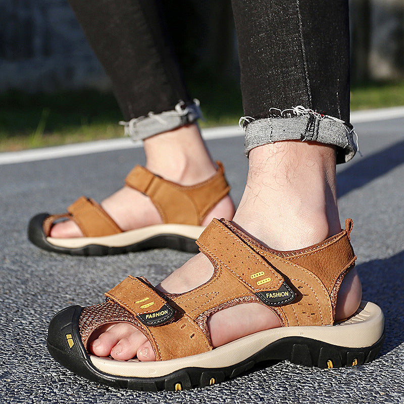 Herren Freizeit-Sandalen mit verstellbaren Klettverschlüssen und rutschfester Sohle R&B