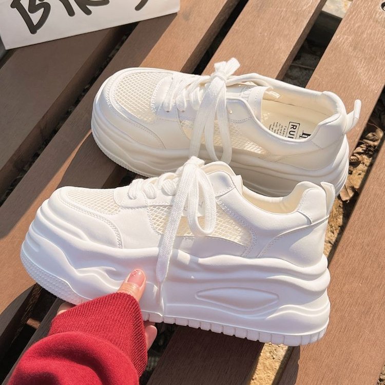 Damen Plateau-Sneaker mit atmungsaktivem Netzmaterial und innovativer Laufsohle R&B