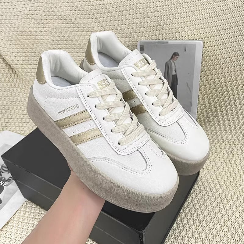 Damen Plateau Sneakers mit elegantem Design und rutschfester Sohle R&B
