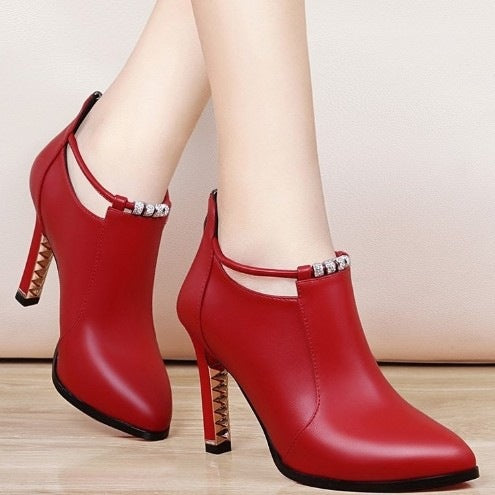 Damen Elegante Ankle Boots mit Metallic-Details R&B