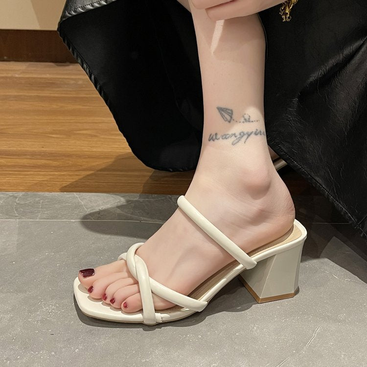 Damen Slingback Sandalen mit quadratischem Absatz R&B
