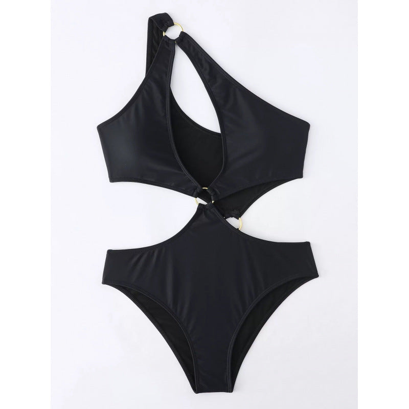Damen Cut-Out Badeanzug mit modischem Ringdetail und figurformendem Schnitt R&B