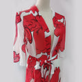 Damen eleganter Kimono mit floralem Design R&B