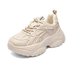 Damen Chunky Sneakers mit atmungsaktiver Mesh-Konstruktion und robustem Sohlenprofil R&B