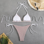 Damen Triangel-Bikini-Set mit verspielten Rüschendetails R&B