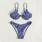 Damen Triangel-Bikini mit floralem Design und komfortabler Passform