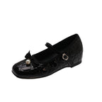 Damen Ballerinas mit eleganter Schnallenverzierung und hochwertiger Ledernarbung R&B