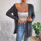 Damen Strickjacke mit feiner Rippstruktur und praktischen Taschen R&B