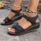 Damen Komfortable und elegante Keil-Sandalen R&B