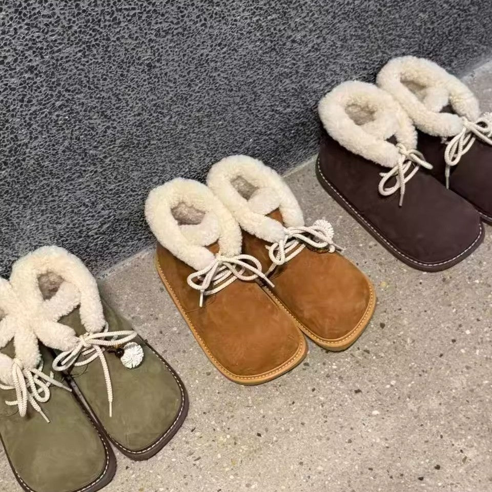 Damen Kuschelige Winterboots mit weichem Kunstfellkragen R&B