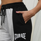 Damen sportliche Jogginghose mit elastischem Bund und seitlichen Taschen