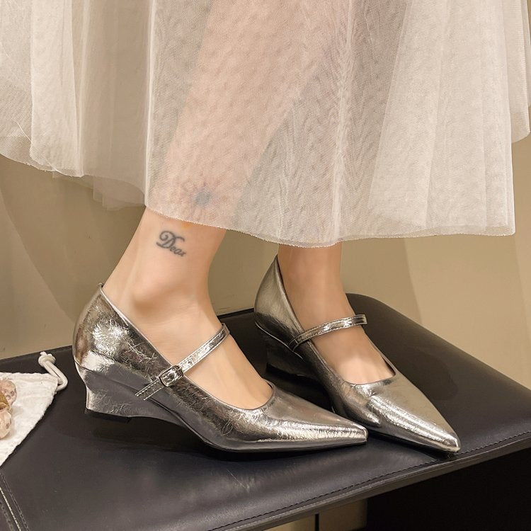 Damen elegante Mary Jane Pumps mit schickem Absatz R&B